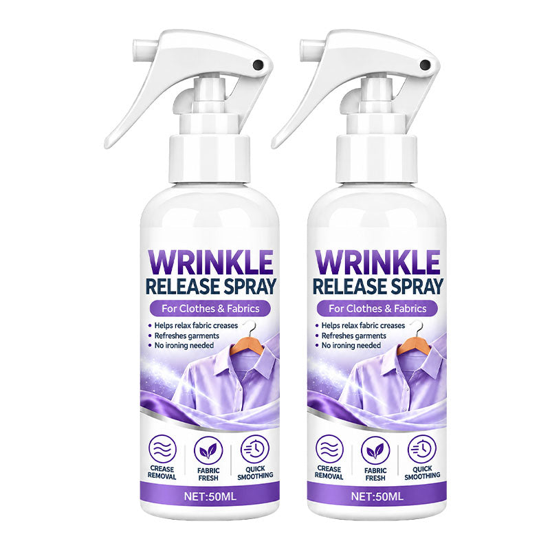 🥳2026 HOT SALE🥳💞50K+ SOLD! 💨👔 50% OFF! No Ironing Clothing Remover Spray – instantly smooths wrinkles, no heat needed. Gentle botanical formula, travel sizes. Look crisp anywhere! 🛡️✅