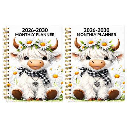 🐮 2026–2030 Monthly Planner ✨ Cute Highland Cow 5-Year Calendar (offer)