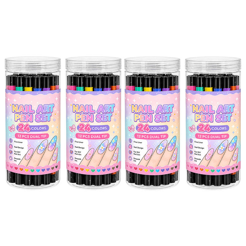 💅 24‑Colors Dual‑Ended Nail Art Pens‑DIY Manicure Drawing Set 🎨 (offer)