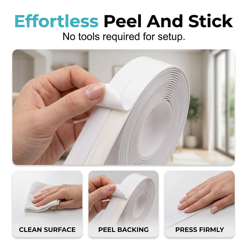 💧🚫 Waterproof Sealing Tape for Kitchen & Bathroom – Self-Adhesive, Flexible & Instant Sealing
