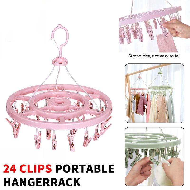 🔥While Supplies Last 50% OFF!🎉 24-Clip Windproof Laundry Hanger – Dry Smarter 🧺(offer）
