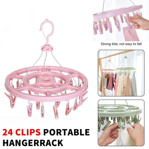 🔥While Supplies Last 50% OFF!🎉 24-Clip Windproof Laundry Hanger – Dry Smarter 🧺(offer）