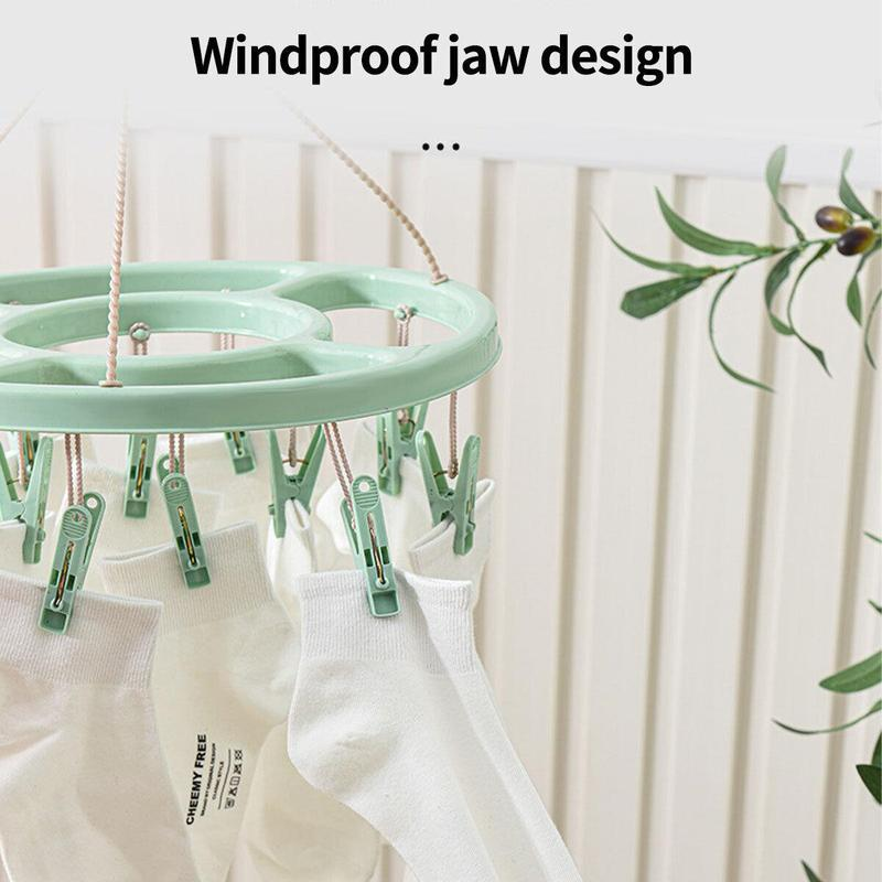 🔥While Supplies Last 50% OFF!🎉 24-Clip Windproof Laundry Hanger – Dry Smarter 🧺(offer）
