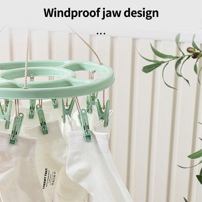 🔥While Supplies Last 50% OFF!🎉 24-Clip Windproof Laundry Hanger – Dry Smarter 🧺(offer）