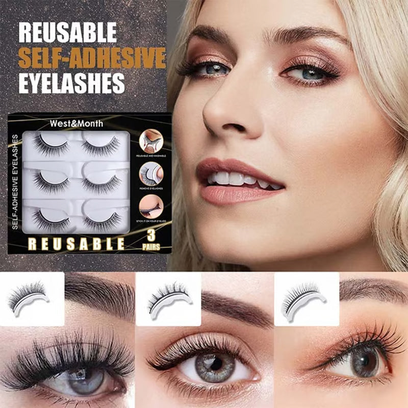 Reusable Self‑Adhesive False Eyelashes – No glue needed, just press  (offer)