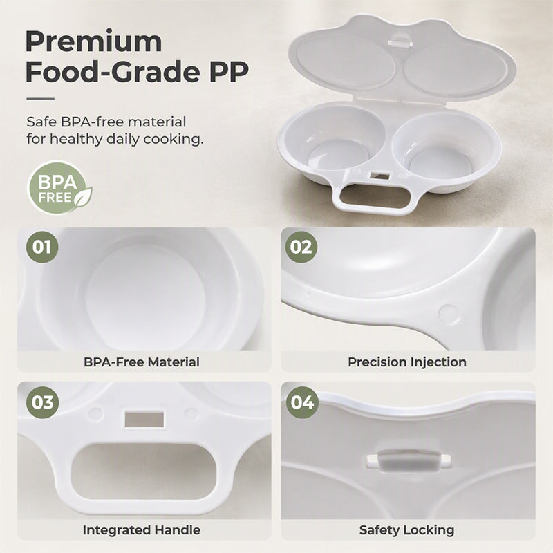 Microwave Egg Poacher ! Dual‑cavity, non‑stick & easy clean. Healthier than frying – stock up & save! 🏠✅ (offer)