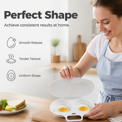 Microwave Egg Poacher ! Dual‑cavity, non‑stick & easy clean. Healthier than frying – stock up & save! 🏠✅ (offer)