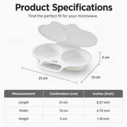 Microwave Egg Poacher ! Dual‑cavity, non‑stick & easy clean. Healthier than frying – stock up & save! 🏠✅ (offer)
