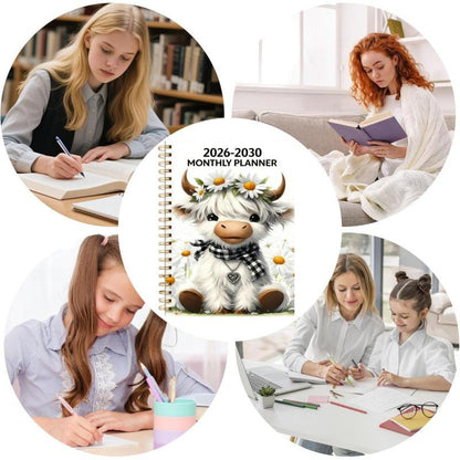 🐮 2026–2030 Monthly Planner ✨ Cute Highland Cow 5-Year Calendar (offer)