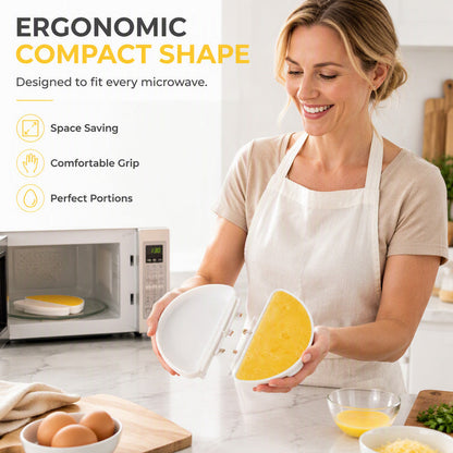 🍳⚡ Microwave Omelet Cooker – 2-in-1 makes omelets & egg cups in minutes. Premium eco-friendly PP – safe, 🧼✅ (offer)