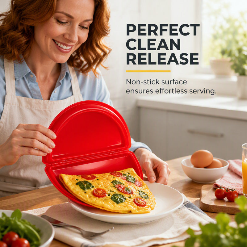 🥳2026 HOT SALE🥳💞50K+ SOLD! 🍳⚡ Microwave Omelet Cooker – 2-in-1 makes omelets & egg cups in minutes. Premium eco-friendly PP – safe, durable & BPA-free.Stock up for quick healthy breakfasts! 🧼✅