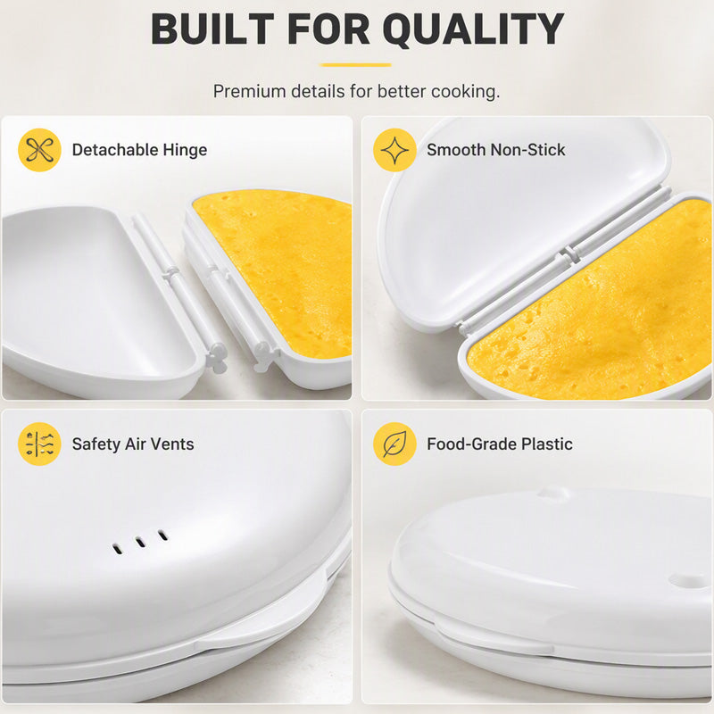 🍳⚡ Microwave Omelet Cooker – 2-in-1 makes omelets & egg cups in minutes. Premium eco-friendly PP – safe, 🧼✅ (offer)