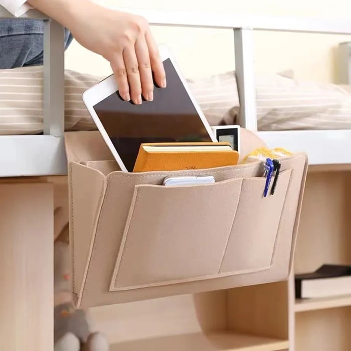 Bedside Hanging Storage Bag‑Multi‑Pocket Bed Caddy Organizer, (offer)
