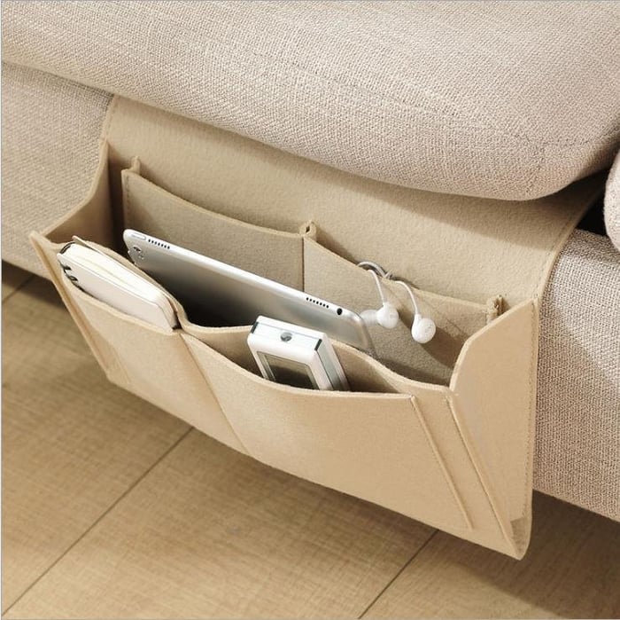 Bedside Hanging Storage Bag‑Multi‑Pocket Bed Caddy Organizer, (offer)