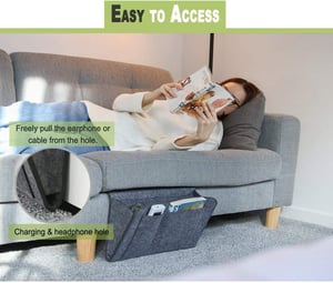 Bedside Hanging Storage Bag‑Multi‑Pocket Bed Caddy Organizer, (offer)