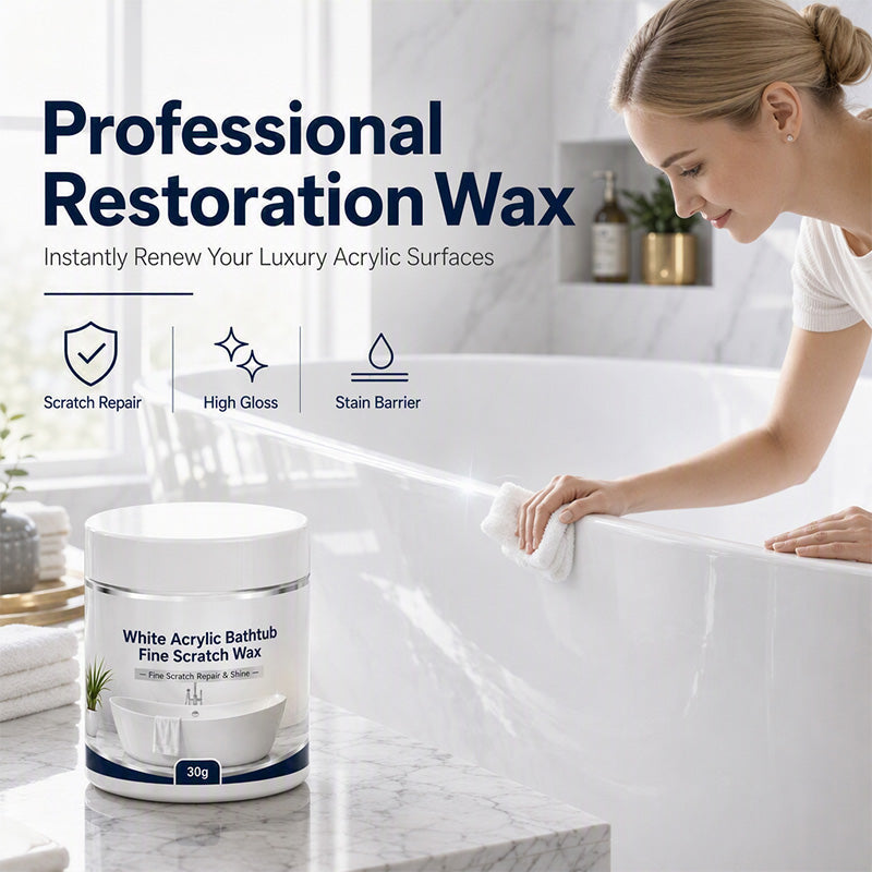 🥳 HOT SALE 2026 🥳 💞 50,000+ SOLD!🛁 Bathtub Scratch Repair Wax – White Acrylic Surface Touch-Up Kit