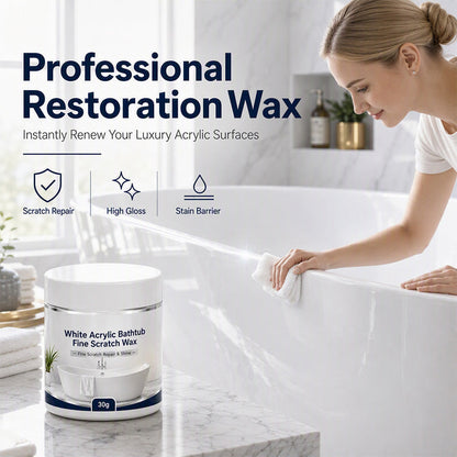 🥳 HOT SALE 2026 🥳 💞 50,000+ SOLD!🛁 Bathtub Scratch Repair Wax – White Acrylic Surface Touch-Up Kit