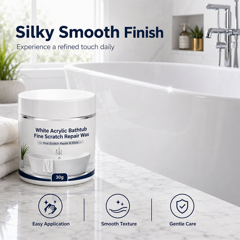 🥳 HOT SALE 2026 🥳 💞 50,000+ SOLD!🛁 Bathtub Scratch Repair Wax – White Acrylic Surface Touch-Up Kit