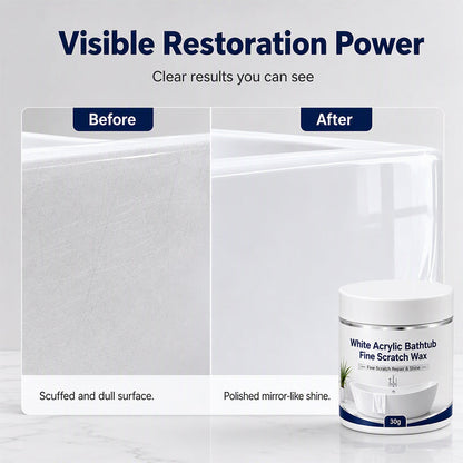 🥳 HOT SALE 2026 🥳 💞 50,000+ SOLD!🛁 Bathtub Scratch Repair Wax – White Acrylic Surface Touch-Up Kit