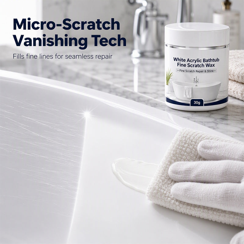 🥳 HOT SALE 2026 🥳 💞 50,000+ SOLD!🛁 Bathtub Scratch Repair Wax – White Acrylic Surface Touch-Up Kit