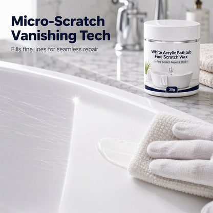 🥳 HOT SALE 2026 🥳 💞 50,000+ SOLD!🛁 Bathtub Scratch Repair Wax – White Acrylic Surface Touch-Up Kit