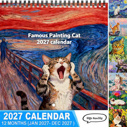 🥳2026 HOT SALE🥳💞50K+ SOLD! 🔥2027 Funny Cat Meme Calendar