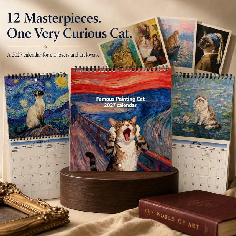 🥳2026 HOT SALE🥳💞50K+ SOLD! 🔥2027 Funny Cat Meme Calendar