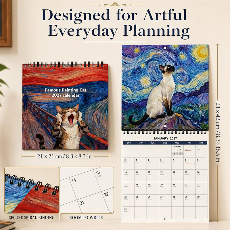 🥳2026 HOT SALE🥳💞50K+ SOLD! 🔥2027 Funny Cat Meme Calendar