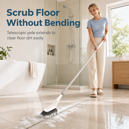 🥳 HOT SALE 2026 🥳 💞 50,000+ SOLD! ✨🔥Multifunctional Extendable Long Handle Floor Scrub Brush