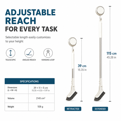 🥳 HOT SALE 2026 🥳 💞 50,000+ SOLD! ✨🔥Multifunctional Extendable Long Handle Floor Scrub Brush