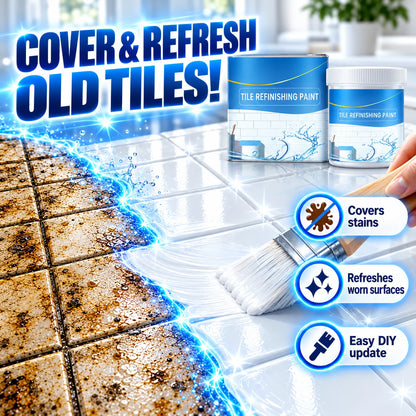 🎉 2026 HOT SALE 🎉 💖 50K+ SOLD!White Tile Refinishing Paint with Brush